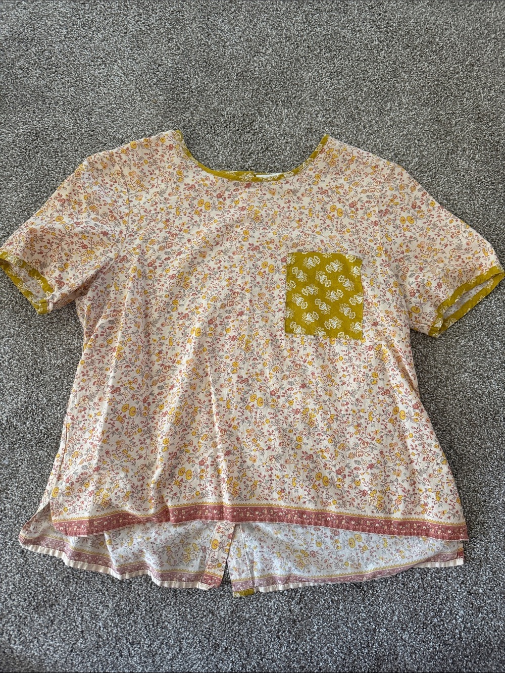 Madewell boho top small orange